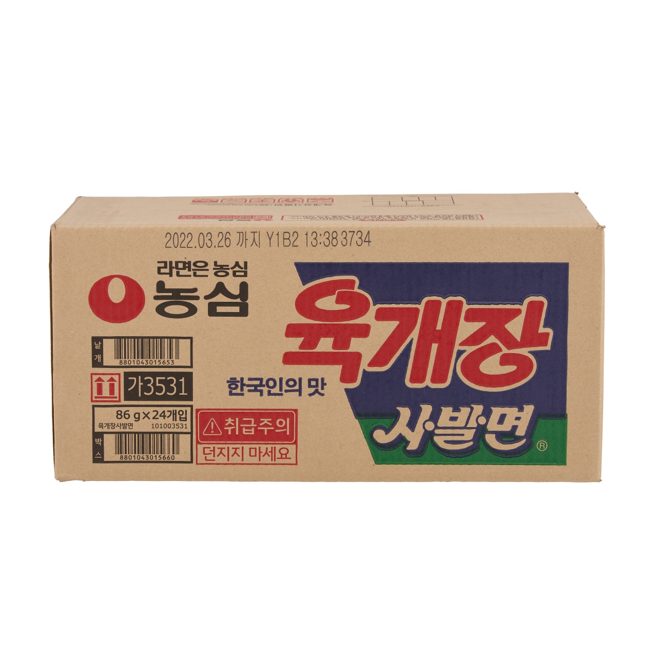 농심 육개장 컵라면 86g*24