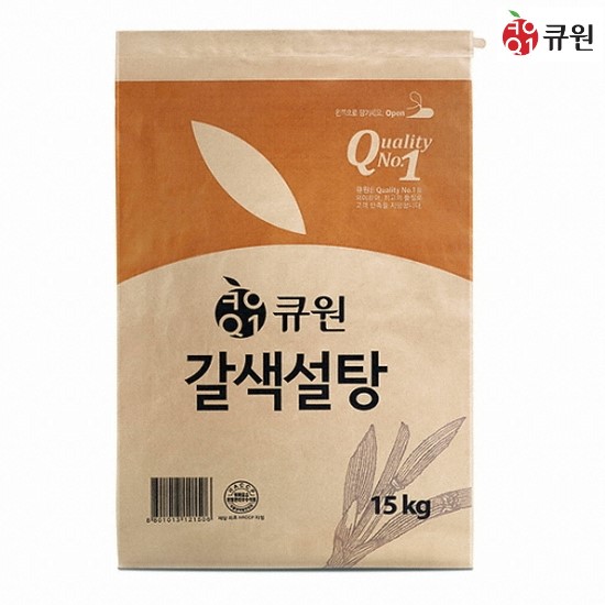 큐원 갈색설탕(중백) 15kg