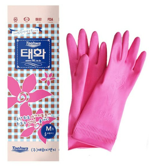 태화 고무장갑(올A_중_분홍색_10수)