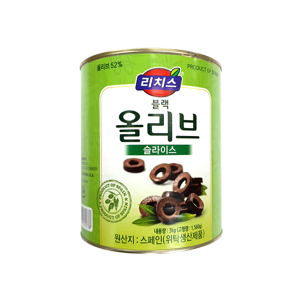 리치스 블랙올리브(슬라이스) 3kg