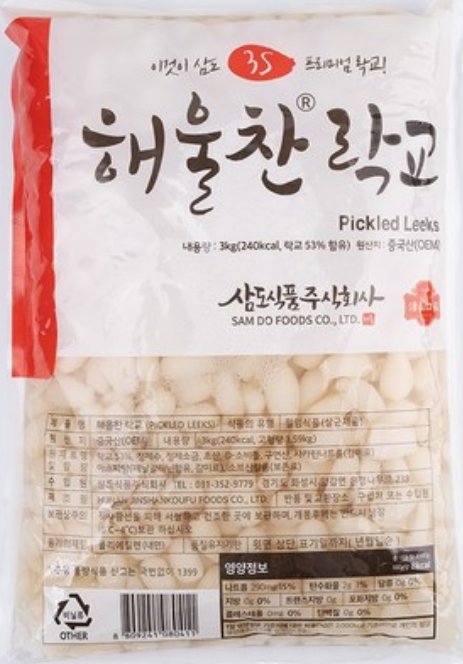 해울찬 락교(3S/팩포장) 3kg