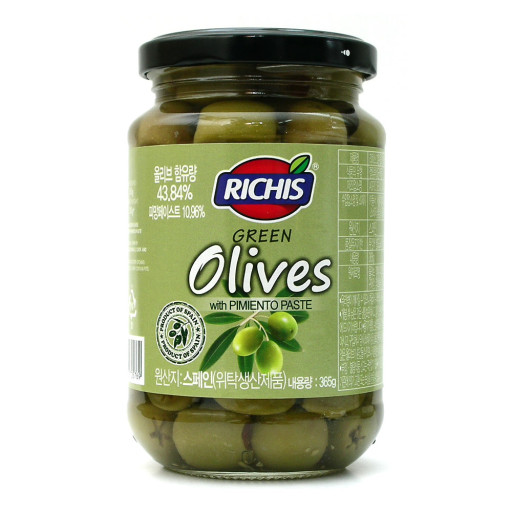 리치스 그린올리브(홀) 365g