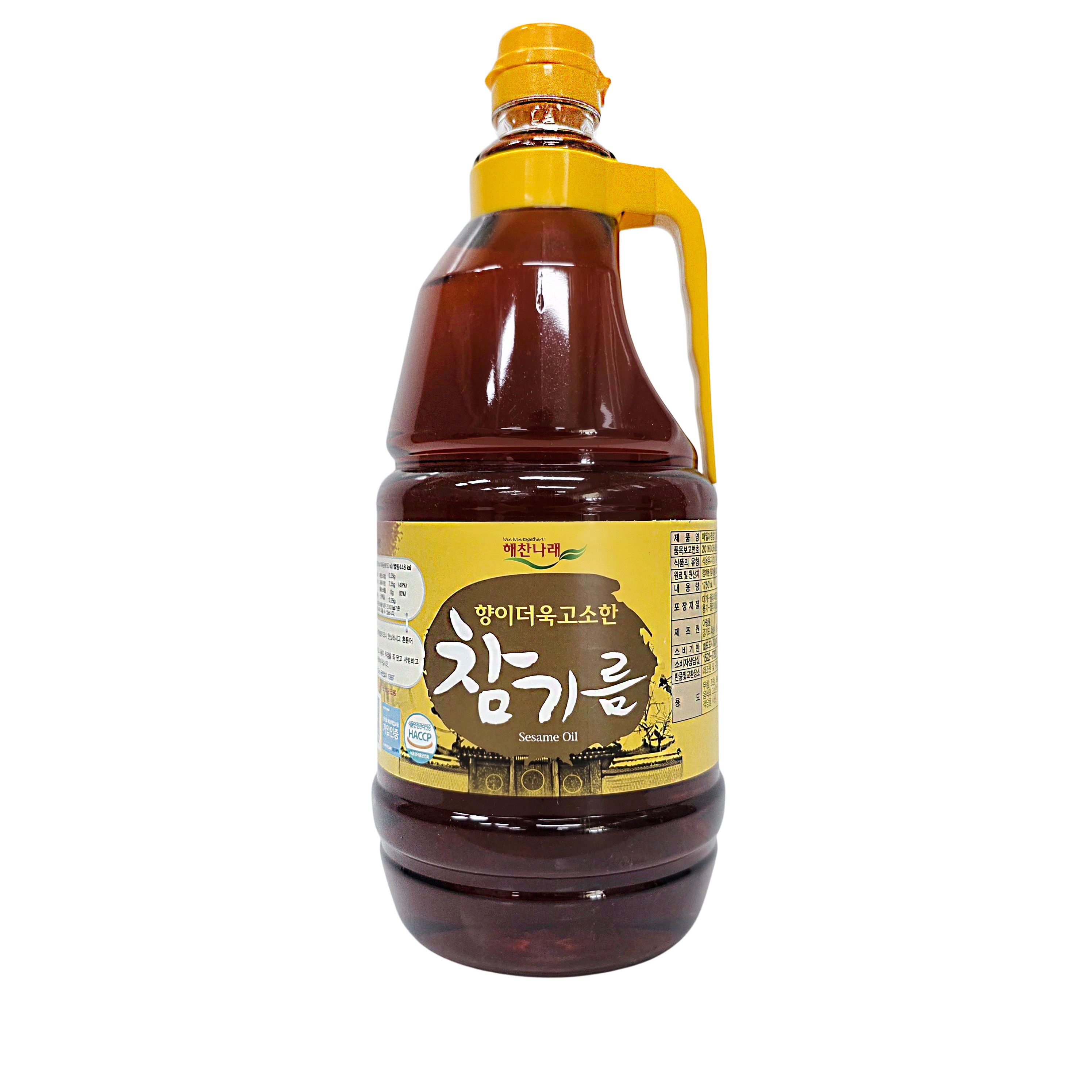 해찬나래 참기름(깨분100%) 1.75L