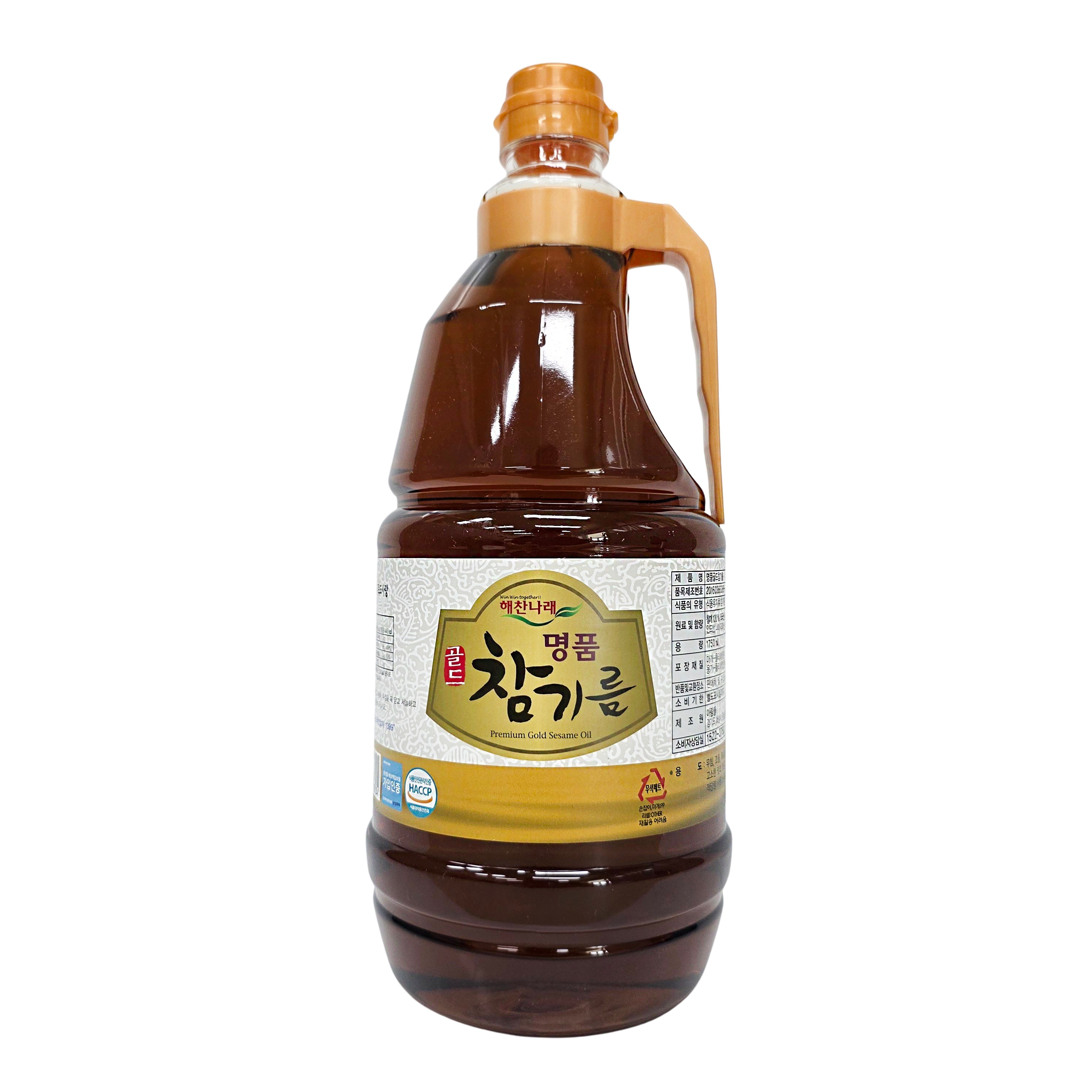 해찬나래 참기름(명품골드/참깨100%) 1.75L