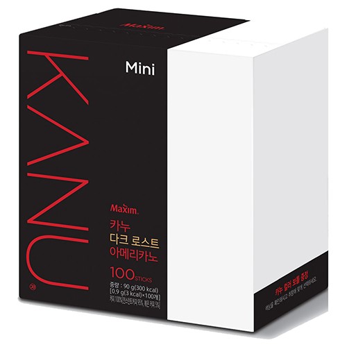 카누 원두커피(미니/다크로스트/아메리카노/0.9g*100T) 90g