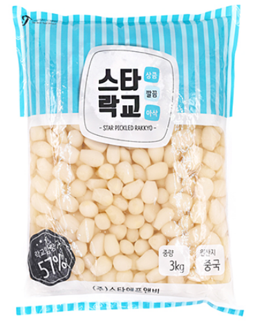 스타 락교(2S~3S/랜덤출고/팩포장) 3kg