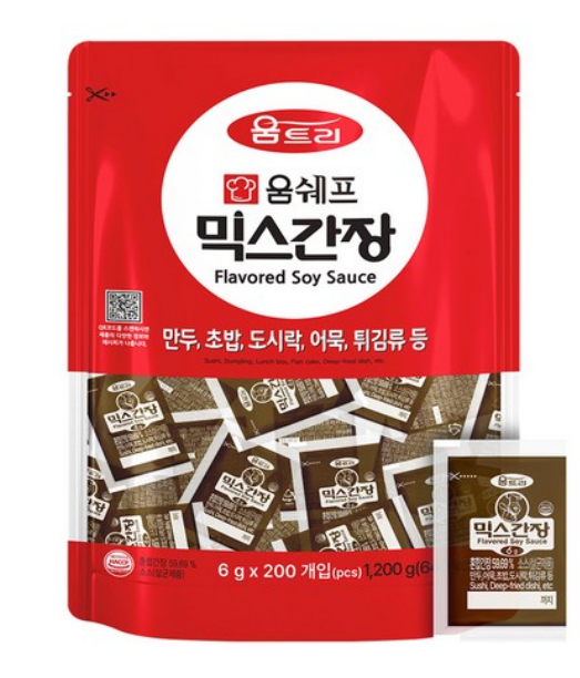 움트리 실장님 간장(일회용/6g*200입) 1.2kg