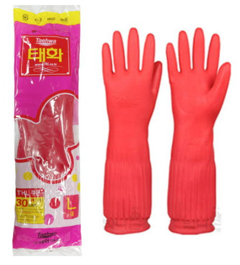 태화 고무장갑(대_L_빨간색_10수)