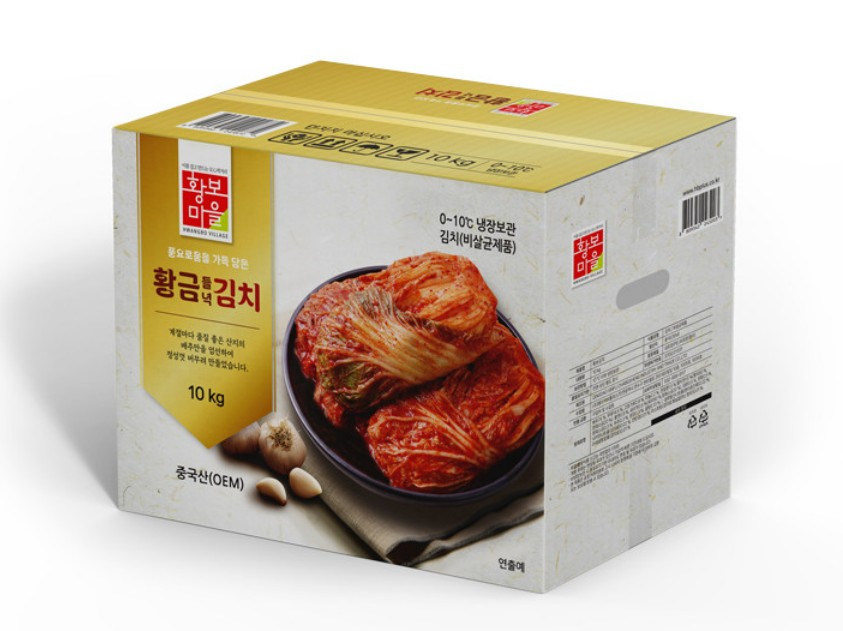 황보마을 황금들녁 포기김치(중국산) 10kg