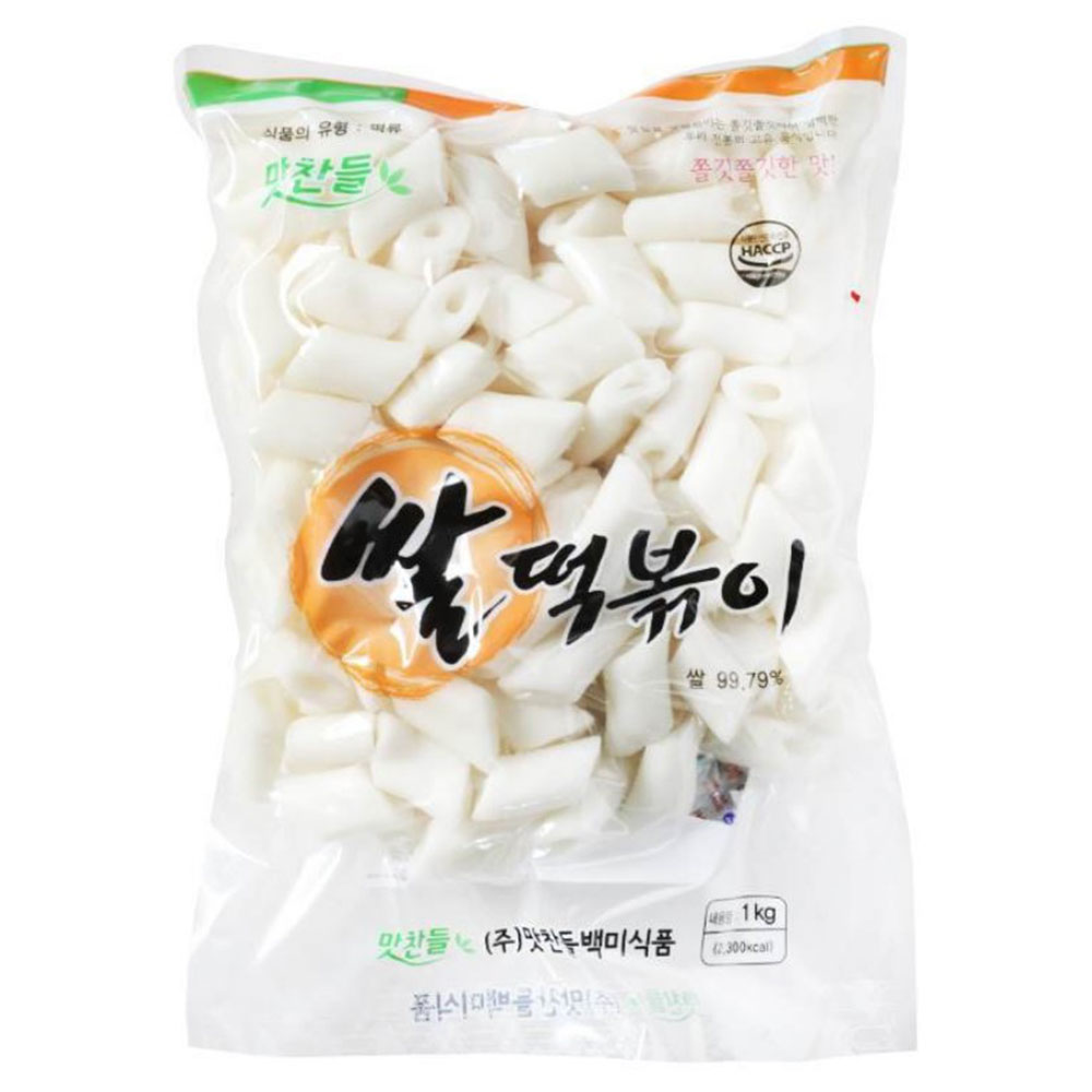 맛찬들 쌀떡볶이떡(구멍/반진공/3.5cm) 1kg