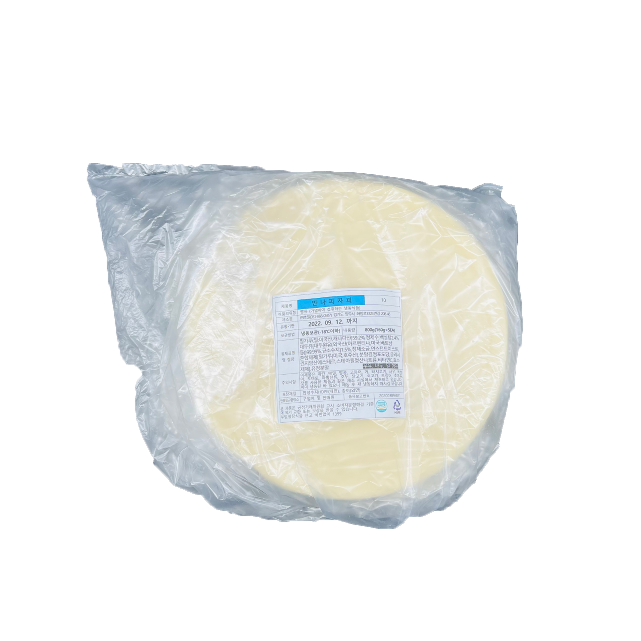 오트밀 만나피자도우(10인치/160g*5장) 800g
