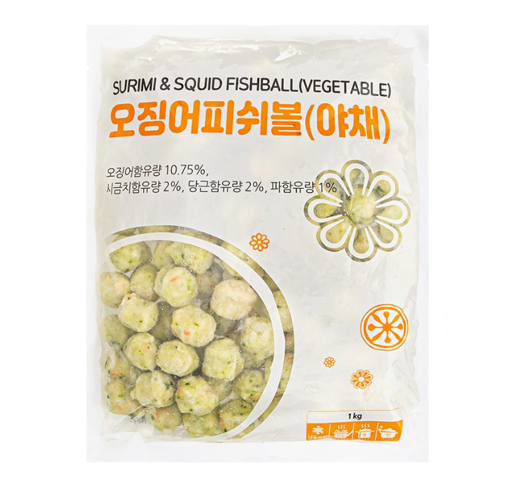 랜시 오징어 피쉬볼(야채) 1kg*10