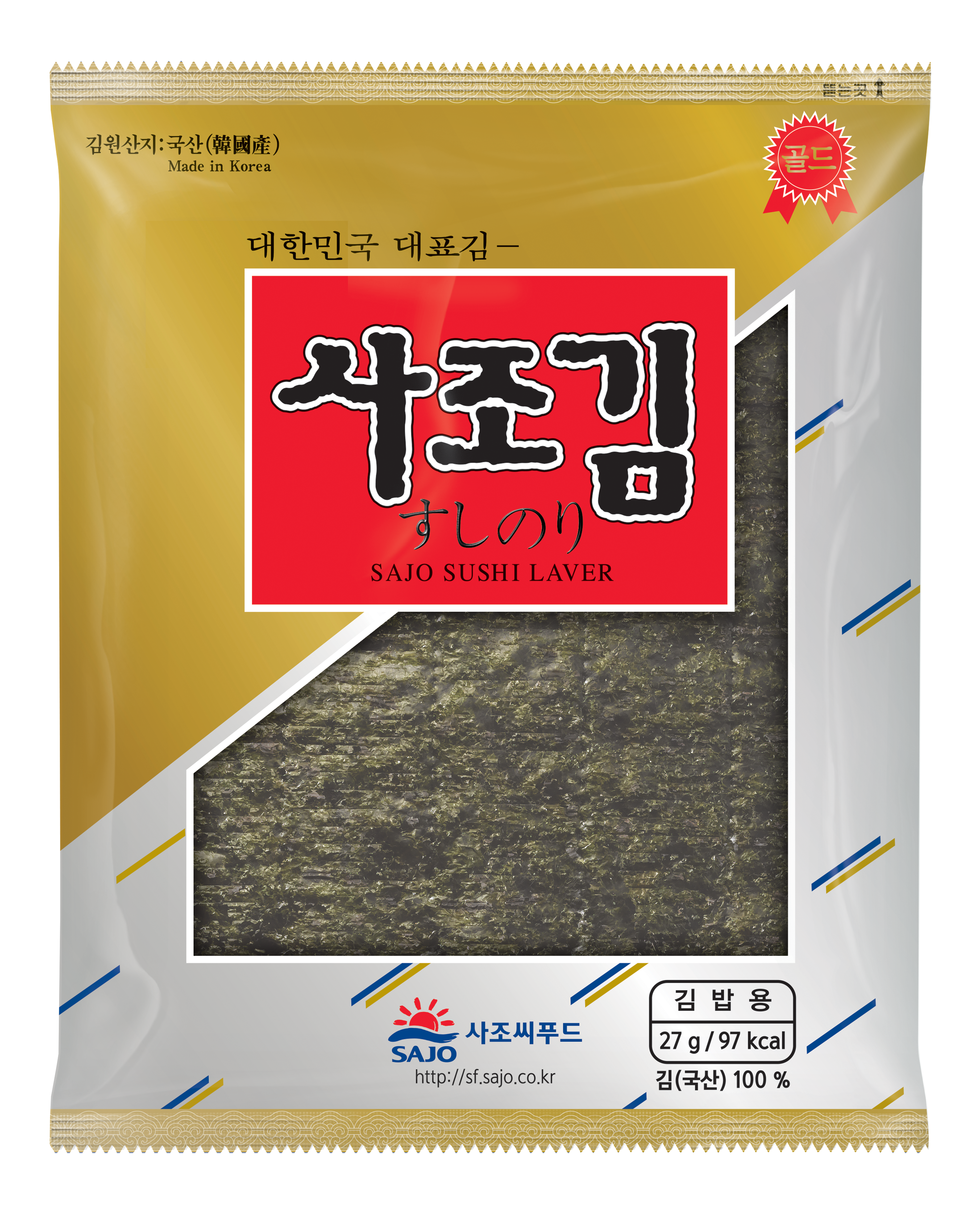사조 김밥김(골드/F-10/전장/10매*10봉) 27g