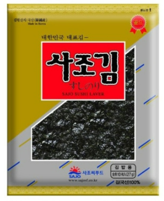사조 김밥김(프리미엄/전장/10매*10봉) 27g