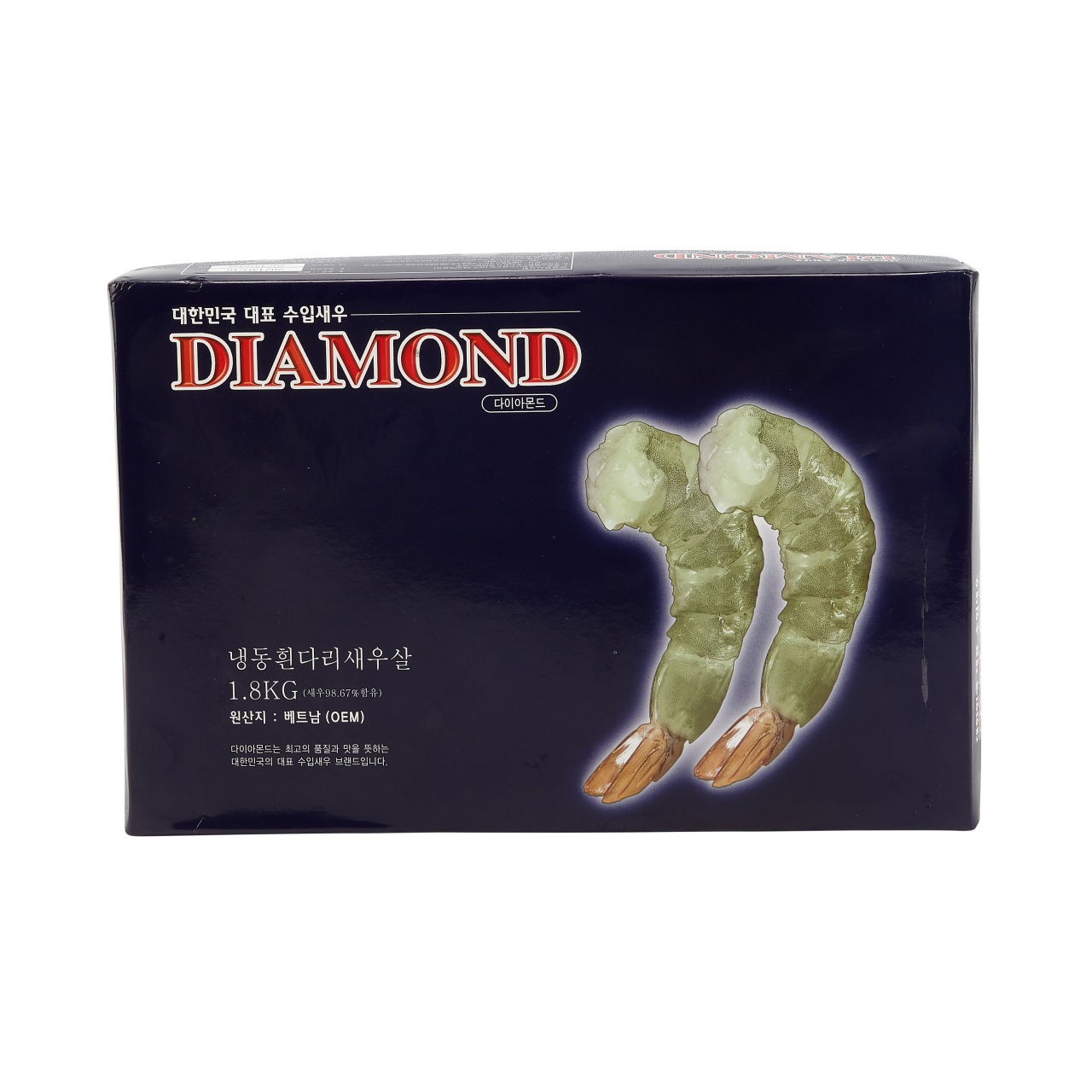 다이아몬드 PDTO흰다리새우살(21/25/블럭) 1.8kg