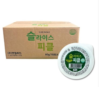 앤엘푸드 피클(슬라이스/일회용) 80g*168