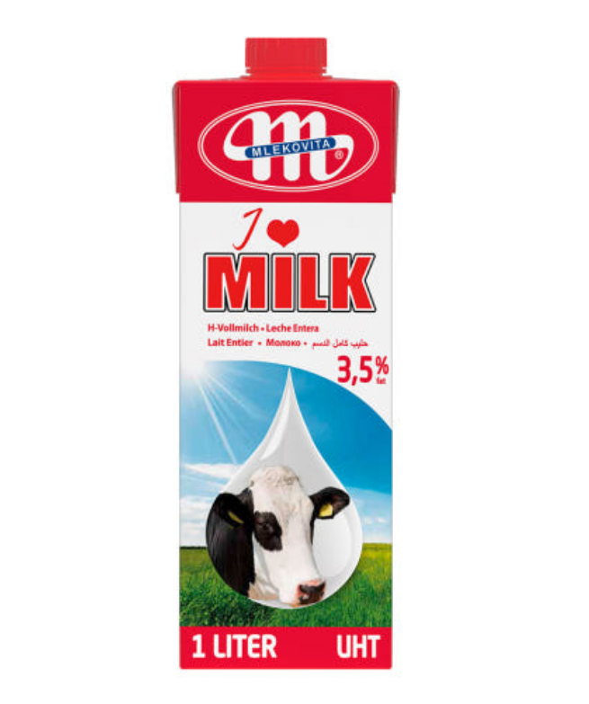 믈레코비타 멸균우유(3.5%) 1L