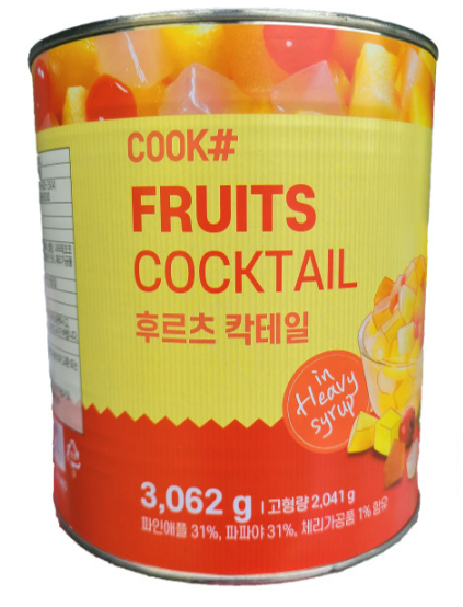 쿡샵 후르츠칵테일 3.026kg