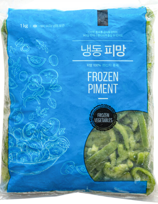 글로벌냉동 청피망(1cm/슬라이스) 1kg