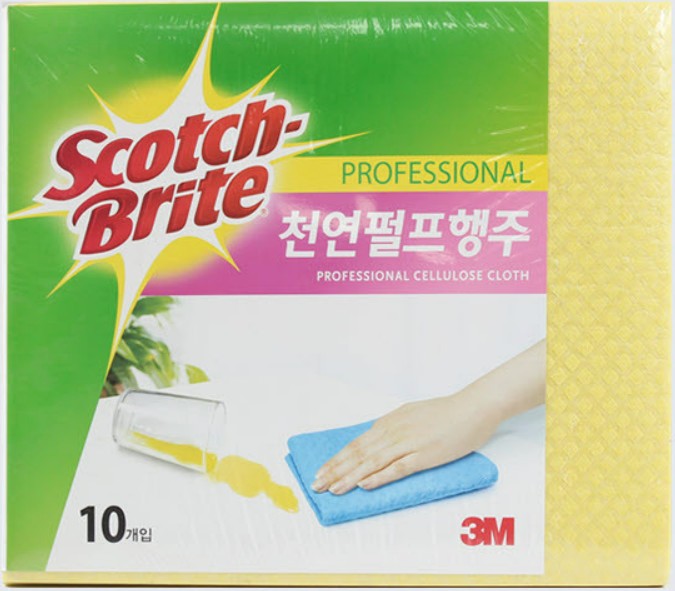3M 스카치브라이트 천연펄프행주(노랑) 10매