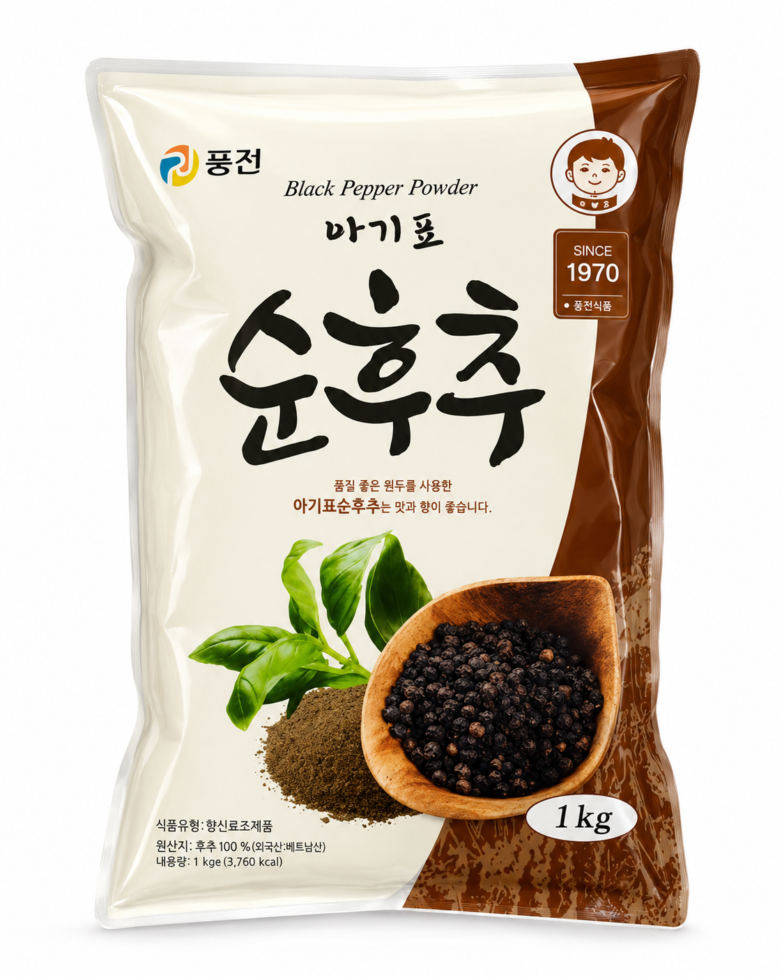 풍전 아기표 순후추(100%) 1kg